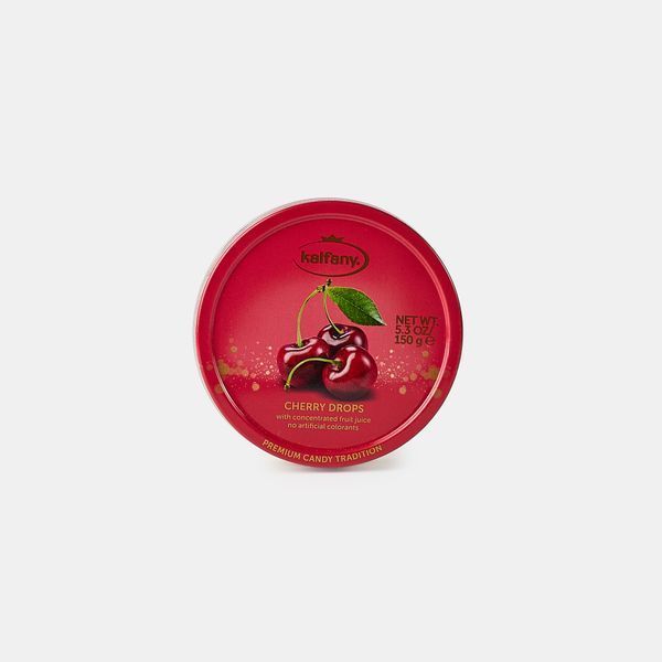 Льодяники в банці Kalfany Cherry Candies вишня 150гр 125900152 фото
