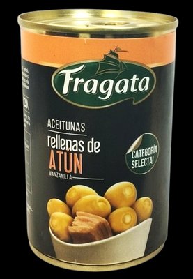 Оливки FRAGATA зелені з тунцем без кісточки, 300 г (суха вага 120 г) 2080381590 фото