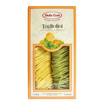 Макарони Dalla Costa Tagliolini з яйцем і шпинатом 250гр, (10шт/ящ) 01309L0410DCA фото