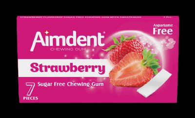 Жуйки без цукру Aimdent Strawberry полуниця, 14.4 г, 24 уп/ящ 1867251287 фото
