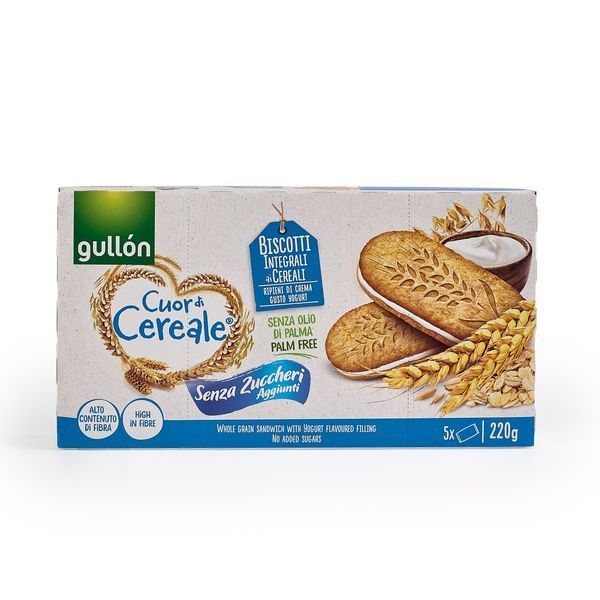 Печиво Gullon Cuor de Cereale Yogurt без цукру 220гр T5082 фото