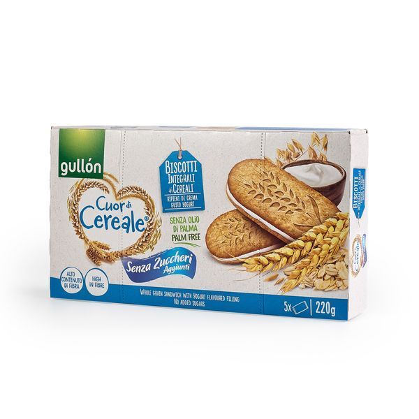 Печиво Gullon Cuor de Cereale Yogurt без цукру 220гр T5082 фото