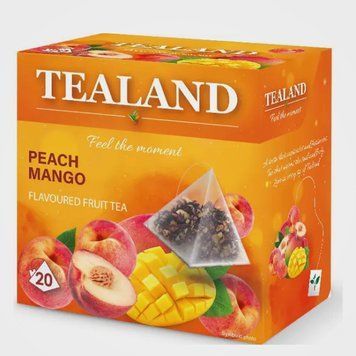 Чай фруктовий Tealand Mango-Peach манго-персик в пірамідках, 40 г 1743041514 фото