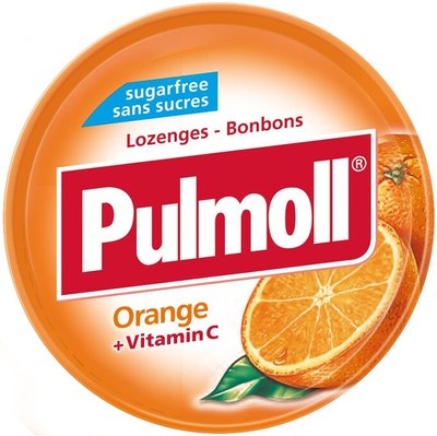 Льодяники Pulmoll Orange + vit C апельсин без цукру, 45 г, 10 шт/ящ 1937393496 фото