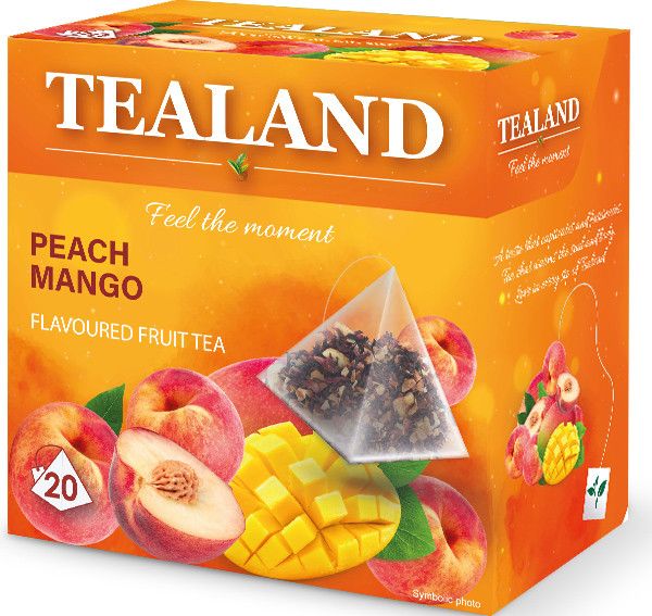 Чай фруктовий TEALAND MANGO-PEACH манго-персик в пірамідках, 40 г, 10 шт/ящ 1743041514 фото
