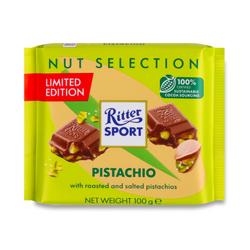 Шоколад Ritter Sport 100г Pistazie, 12шт/ящ 34676382 фото