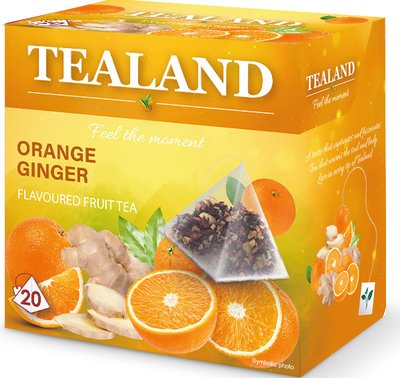 Чай фруктовий TEALAND ORANGE-GINGER апельсин-імбир в пірамідках, 40 г, 10 шт/ящ 1743043259 фото