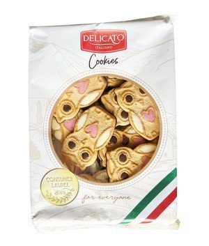Печиво Delicato Italiano сови з кремом та цукровою посипкою, 500 г, 10 уп/ящ 2112436999 фото