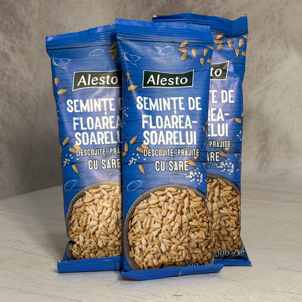 Насіння з сіллю Alesto Sunflower seeds 100 г 1674292725 фото