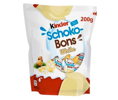 Шоколадні цукерки Kinder Schoko-Bons White, 200 г, 18 уп/ящ 2086417558 фото