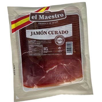 Хамон нарізка Maestro JAMON Curado Locheando 500гр, (7шт/ящ) LL000413.11 фото